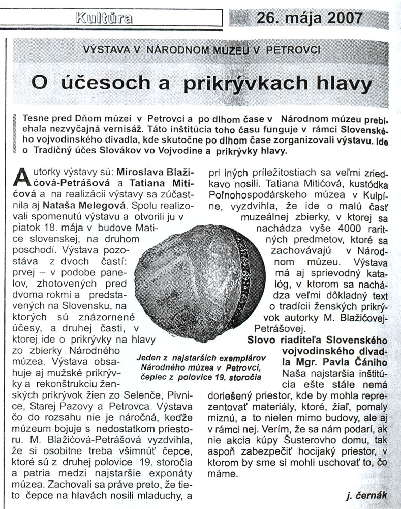 2007 prikrivky hlavy