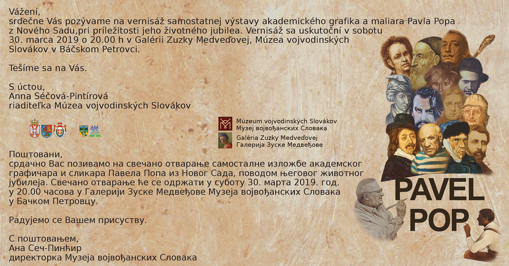 Pozvanka Pavel Pop 2019